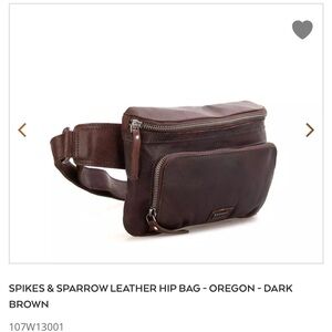 Dark Brown Leather Hip Bag